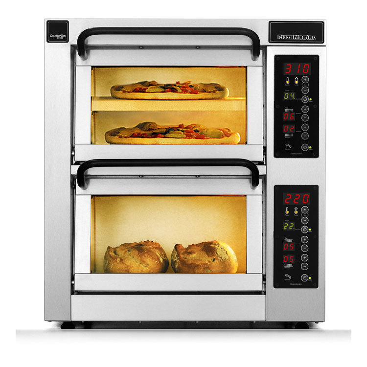 PizzaMaster Countertop Pizza Oven, Two Chamber, Three Stone Hearth